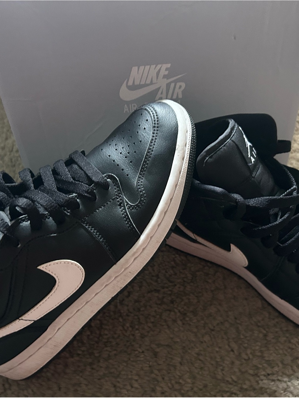 Nike Black and White Low-Top Sneakers
